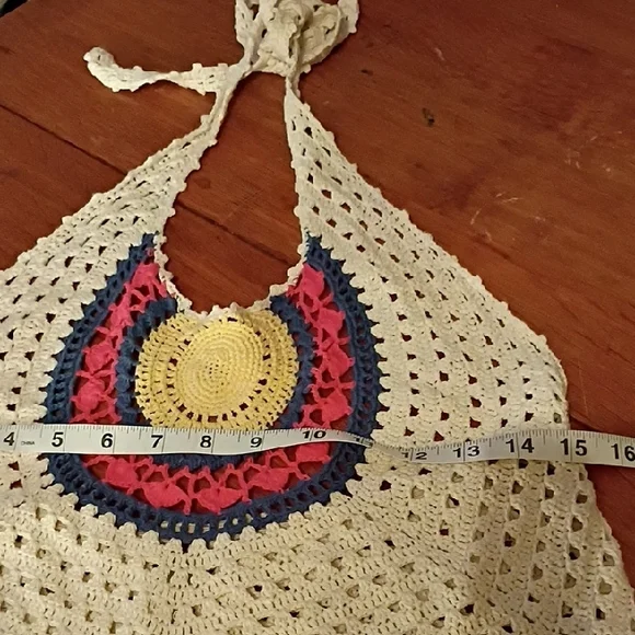Bohemian Crochet Halter Top with Great Design. This Item Is Flawed. - Picture 6 of 9